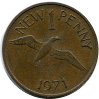 Delcampe - 1 NEW PENNY 1971 GUERNSEY Münze #AX903 - Guernesey