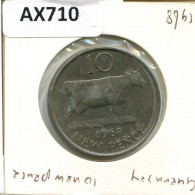 Delcampe - 10 NEW PENCE 1968 GUERNSEY Pièce #AX710 - Guernesey