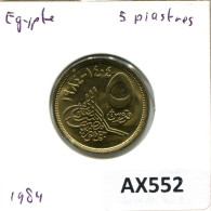 Delcampe - 5 QIRSH 1984 EGIPTO EGYPT Islámico Moneda #AX552 - Egypte