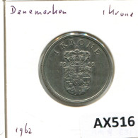 Delcampe - 1 KRONE 1962 DENMARK Coin Frederik IX #AX516 - Danemark