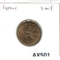 Delcampe - 3 MILS 1955 CHYPRE CYPRUS Pièce #AX501 - Chipre