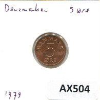 Delcampe - 5 ORE 1979 DANEMARK DENMARK Pièce Margrethe II #AX504 - Danemark