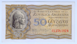 Delcampe - 1947 Argentina 50 Centavos 15238192 Paper Banknote Money Currency - Argentine