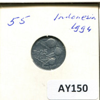 Delcampe - 25 RUPIAH 1994 INDONÉSIE INDONESIA Pièce #AY150 - Indonésie