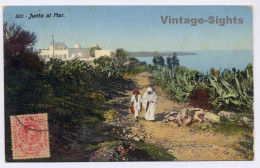 Delcampe - North Africa: Junto Al Mar Lehnert & Landrock R.E.C.P. Exchange Club To Miguel Vila Mallorca (Vintage PC 1915) - Andere & Zonder Classificatie