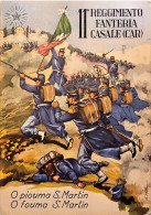 Delcampe - Cartolina Militare 1961 11° Reggimento Fanteria CASALE - Regimente