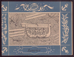 Delcampe - Calendrier Dépliant Publicitaire " Loterie Nationale " Janvier 1947 - Non Classés