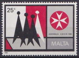 Delcampe - Malte 1989 Y&T 805 Neuf ** - Assemblée Des Chevaliers De L'Ordre De Malte - Malta
