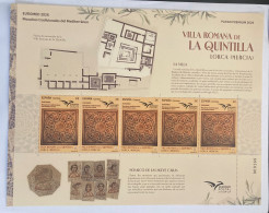 Delcampe - 2026 Espagne Spain Euromed Mediterranean Mosaic Roman Villa Quintilla Lorca Murcia Full Sheet - Emissions Communes