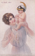 Delcampe - Donna Con Bambino- Classe 1915- Illustratore  Villani - Sonstige & Ohne Zuordnung