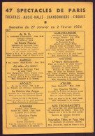 Delcampe - Programme " Spectacles De Paris " 1954 - Programs