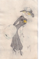 Delcampe - Art Decò  - La Femme  (Illustratore Kaby,serie I) - Sonstige & Ohne Zuordnung