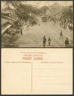 Delcampe - Ceylon Old Postcard Colombo Native Street Scene TRAM No. 35 Tramway Tramlines - Sri Lanka (Ceylon)