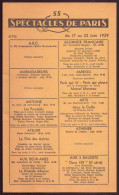 Delcampe - Programme " Spectacles De Paris " 1959 - Programs