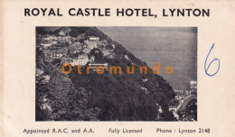 Delcampe - ADVERTISING ROYAL CASTLE HOTEL LYNTON ENGLAND RATES - Werbung
