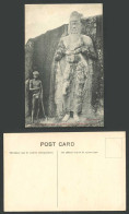 Delcampe - Ceylon Old Postcard Statue Of King Prakkrama Parakrama Bahu I Anuradhapura Ruins - Sri Lanka (Ceylon)