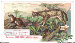 Delcampe - BCVP6-0485-CHROMOS - CHOCOLAT D'AIGUEBELLE - SOURIS DE BARBARIE - SERVAL - Aiguebelle