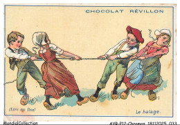 Delcampe - AYRP12-0852-CHROMOS - Chocolat Révillon - Le Halage - Revillon
