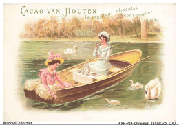 Delcampe - AYRP14-0989-CHROMOS - Cacao Van Houten - Femme En Pirogue - Van Houten