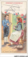 Delcampe - AQ#BFP3-CHROMOS-0814 - CHOCOLAT D'AIGUEBELLE - Point De Cordonnet - Les Points De Couture - Aiguebelle
