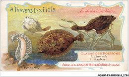 Delcampe - AQ#BFP3-CHROMOS-0865 - CHOCOLAT D'AIGUEBELLE - Le Monde Sous-marin - Limande - Barbue - Aiguebelle