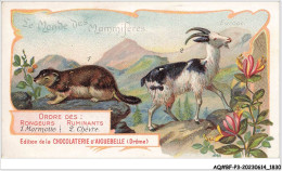 Delcampe - AQ#BFP3-CHROMOS-0913 - CHOCOLAT D'AIGUEBELLE - Le Monde Des Mammifères - Ordre Des Rongeurs - Aiguebelle