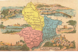 Delcampe - CHROMOS AO#AL00038 CACAO D AIGUEBELLE CARTE GEOGRAPHIQUE DU DEPARTEMENT DES ALPES MARITIMES - Aiguebelle