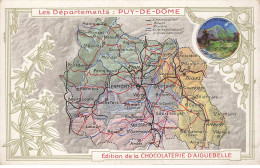Delcampe - CHROMOS AG#MK985 LES DEPARTEMENTS PUY DE DOME AUVERGNE PLAN CHOCOLATERIE D AIGUEBELLE - Aiguebelle