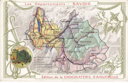 Delcampe - CHROMOS AG#MK989 LES DEPARTEMENTS SAVOIE PLAN CHOCOLATERIE D AIGUEBELLE - Aiguebelle