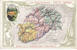 Delcampe - CHROMOS AG#MK988 LES DEPARTEMENTS HAUTE SAONE FRANCHE COMTE PLAN CHOCOLATERIE D AIGUEBELLE - Aiguebelle