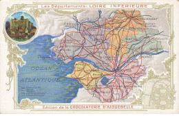 Delcampe - CHROMOS AG#MK967 LES DEPARTEMENTS LOIRE INFERIEURE BRETAGNE PLAN CHOCOLATERIE D AIGUEBELLE - Aiguebelle