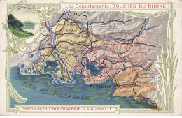 Delcampe - CHROMOS AG#MK996 LES DEPARTEMENTS BOUCHES DU RHONE PROVENCE PLAN CHOCOLATERIE D AIGUEBELLE - Aiguebelle