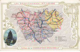 Delcampe - CHROMOS AG#MK966 LES DEPARTEMENTS HAUTE LOIRE LANGUEDOC PLAN CHOCOLATERIE D AIGUEBELLE - Aiguebelle