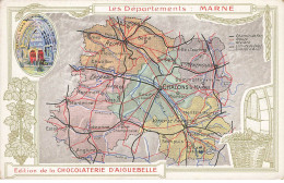 Delcampe - CHROMOS AG#MK982 LES DEPARTEMENTS LA MARNE CHAMPAGNE PLAN CHOCOLATERIE D AIGUEBELLE - Aiguebelle