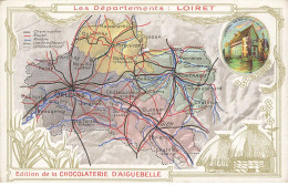 Delcampe - CHROMOS AG#MK968 LES DEPARTEMENTS LOIRET ORLEANAIS PLAN CHOCOLATERIE D AIGUEBELLE - Aiguebelle