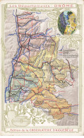 Delcampe - CHROMOS AG#MK978 LES DEPARTEMENTS DROME DAUPHINE PLAN CHOCOLATERIE D AIGUEBELLE - Aiguebelle