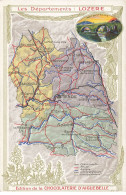Delcampe - CHROMOS AG#MK972 LES DEPARTEMENTS LOZERE LANGUEDOC PLAN CHOCOLATERIE D AIGUEBELLE - Aiguebelle