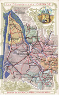 Delcampe - CHROMOS AG#MK975 LES DEPARTEMENTS GIRONDE GUYENNE PLAN CHOCOLATERIE D AIGUEBELLE - Aiguebelle