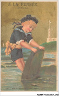 Delcampe - AQ#BFP3-CHROMOS-0708 - DOUAI - A La Pensée - Chevillart - Petit Marin Faisant Une Découverte - Autres & Non Classés