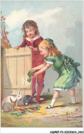 Delcampe - AQ#BFP3-CHROMOS-0729 - DOUAI - J. Leger - Enfants Donnant à Manger Aux Lapins - Autres & Non Classés