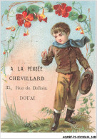 Delcampe - AQ#BFP3-CHROMOS-0739 - DOUAI - A La Pensée - Chevillard - Garçon Près De Fleurs - Autres & Non Classés