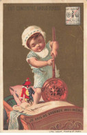 Delcampe - CHROMO #CL30902 CIE ANGLO SUISSE CHAM LAIT CONCENTRE ENFANT JOUANT AVEC UNE BOUILLOTE VALLET MINOT PARIS - Autres & Non Classés