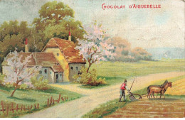 Delcampe - CHROMO #CL30978 CHOCOLAT D AIGUEBELLE PAYSAGE CAMPAGNE LABOUREUR ATTELAGE - Aiguebelle