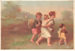 Delcampe - CHROMO ANCIEN #CL30838 ENFANTS BEBE PIEDS NUS - Autres & Non Classés