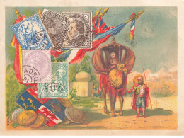 Delcampe - CHROMOS AG#MK920 ESPAGNE DROMADAIRE DRAPEAUX TIMBRES MONNAIE - Autres & Non Classés