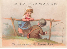 Delcampe - CHROMO #CL30933 A LA FLAMANDE JEUNE FILLE PECHEUR PECHE TESTU MASSIN PARIS - Autres & Non Classés