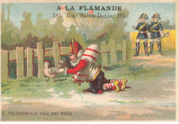 Delcampe - CHROMO #CL30935 A LA FLAMANDE POLICHINELLE VOLE UNE POULE COURBE ROUZET PARIS - Autres & Non Classés