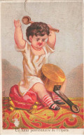 Delcampe - CHROMO ANCIEN #CL30856  ENFANT MUSICIEN CUILLER CASSEROLE AUBRY PARIS - Autres & Non Classés