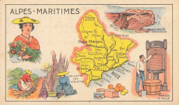 Delcampe - CHROMOS AO#AL000411 PUBLICITE PASTILLES SALOMON CARTE DES ALPES MARTIMES - Autres & Non Classés
