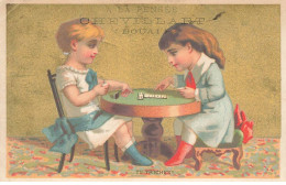 Delcampe - CHROMOS AO#AL000353 ENFANTS JOUANT AUX DOMINOS - Autres & Non Classés